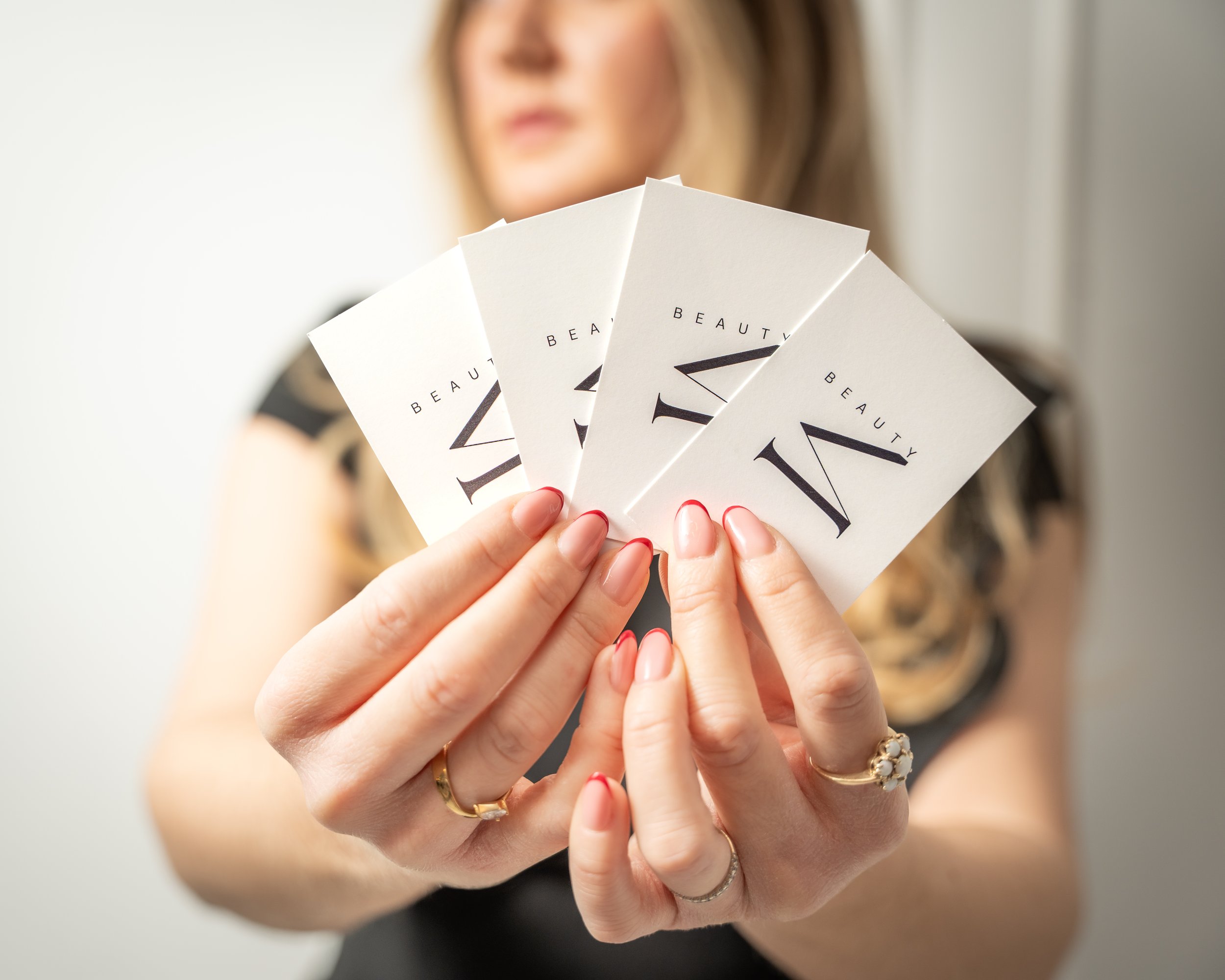 Brand photography of printed business cards