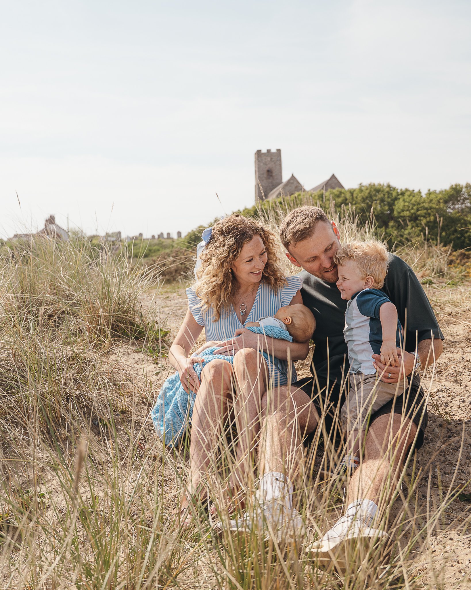 Candid family photograph